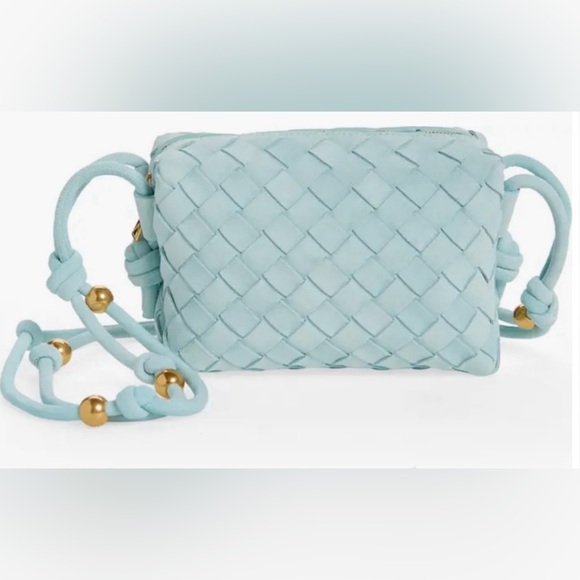 Bottega Veneta Mini Loop Blue Suede Shoulder Crossbody  Bag - Picture 10 of 10